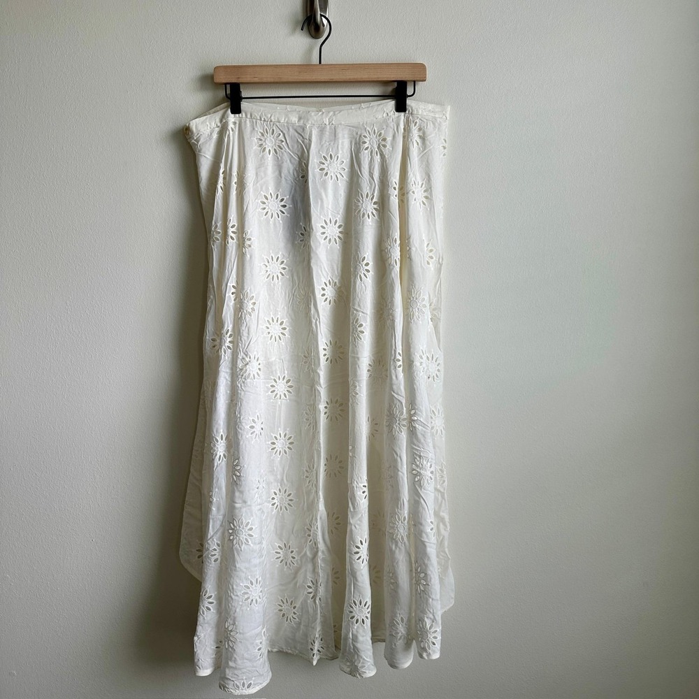 Women’s White Eyelet Maxi Skirt by - Picture 10 of 10